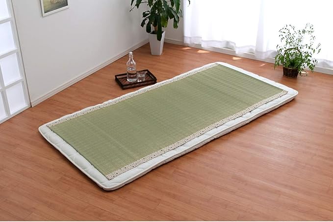 ikehiko 凉席 灯心草凉席 草席 日本国产 "白水" 单人用 约88 × 180